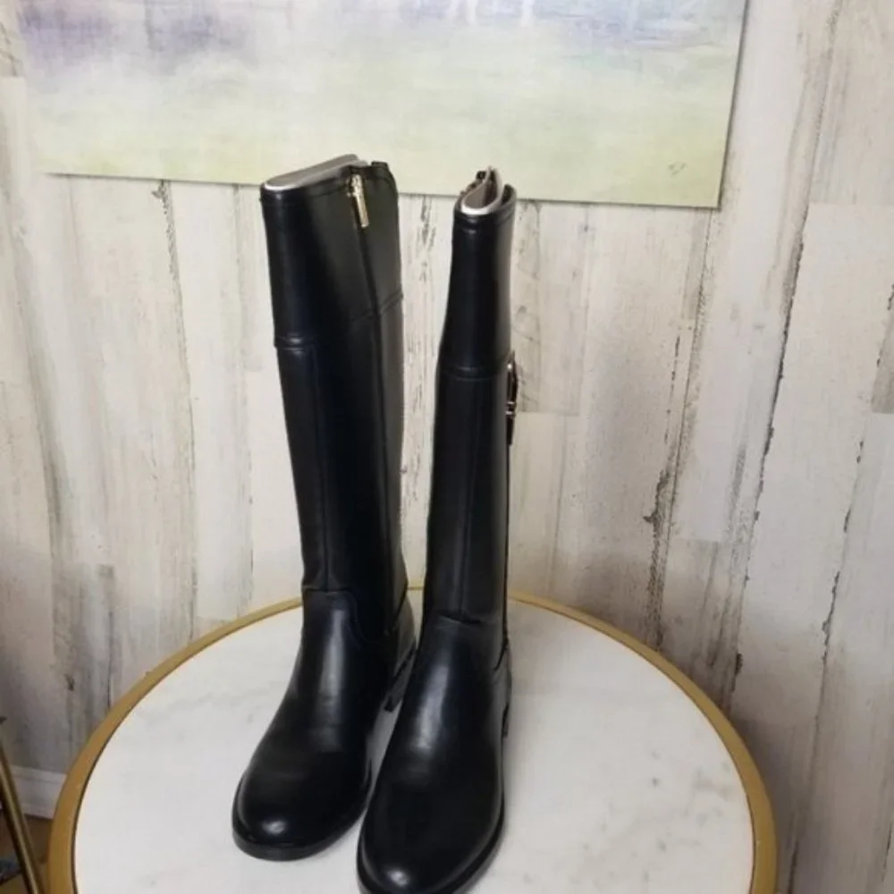 Tommy Hilfiger Rownd Up To-The-Knee Boot Black 6.5M